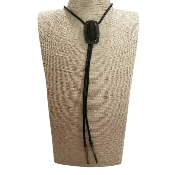 Other - Vintage Southwestern Sterling Silver & 14K Gold Bloodstone Bolo Tie